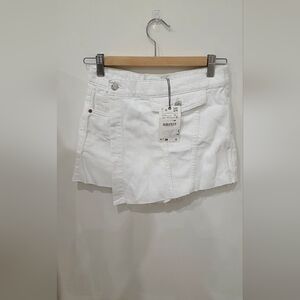 BNWT Zara White Denim Skort XS